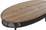 DKD Home Decor Mesa de Centro Abeto y Metal con 2 Cajones Negro