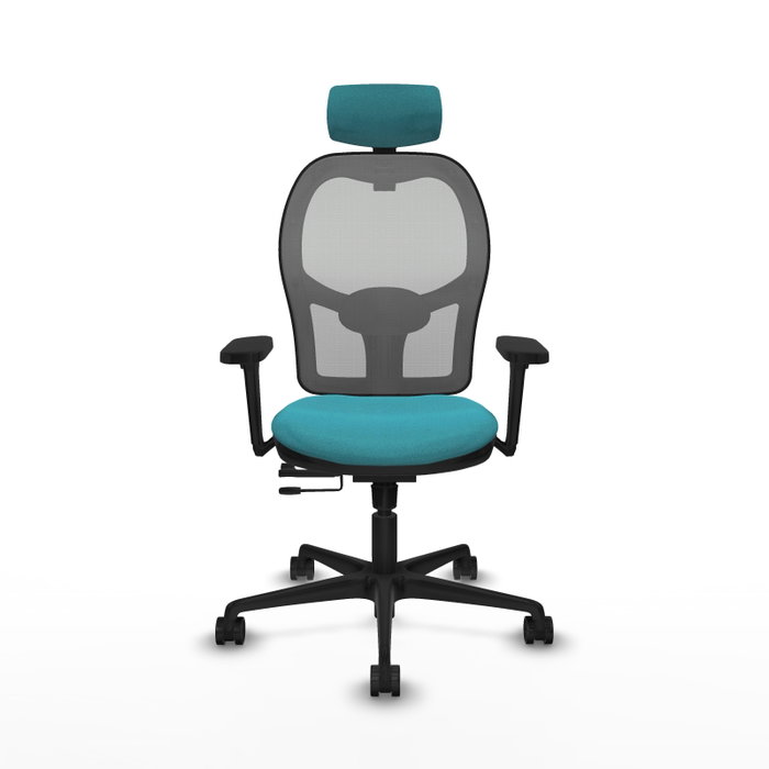PIQUERAS Y CRESPO Silla de oficina Jorquera con mecanismo Sincro/Traslack, Turquesa y Gris PIQUERAS Y CRESPO Silla de oficina Jorquera con mecanismo Sincro/Traslack, Turquesa y Gris