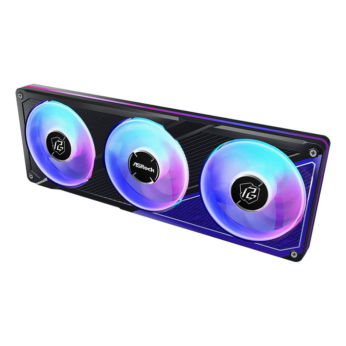 ASRock Kit Refrigeración Líquida Phantom Gaming 360 LCD, Pantalla IPS 3.4", 3 Ventiladores RGB 12cm PWM, Compatible con AM4/AM5/LGA1700/LGA1851