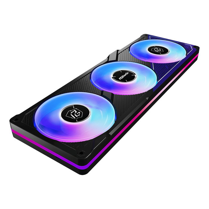 ASRock Kit Refrigeración Líquida Phantom Gaming 360 LCD, Pantalla IPS 3.4", 3 Ventiladores RGB 12cm PWM, Compatible con AM4/AM5/LGA1700/LGA1851