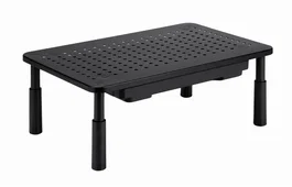 Gembird MS-TABLE-D-01 Soporte de Monitor Ajustable con Cajón Negro