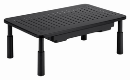 Gembird MS-TABLE-D-01 Soporte de Monitor Ajustable con Cajón Negro