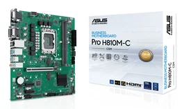ASUS PRO H810M-C-CSM Placa Base Intel H810 LGA 1851 micro ATX, Compatible con Intel Core Ultra Serie 2, DDR5 Hasta 128 GB, HDMI, DisplayPort