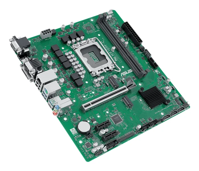 ASUS PRO H810M-C-CSM Placa Base Intel H810 LGA 1851 micro ATX, Compatible con Intel Core Ultra Serie 2, DDR5 Hasta 128 GB, HDMI, DisplayPort