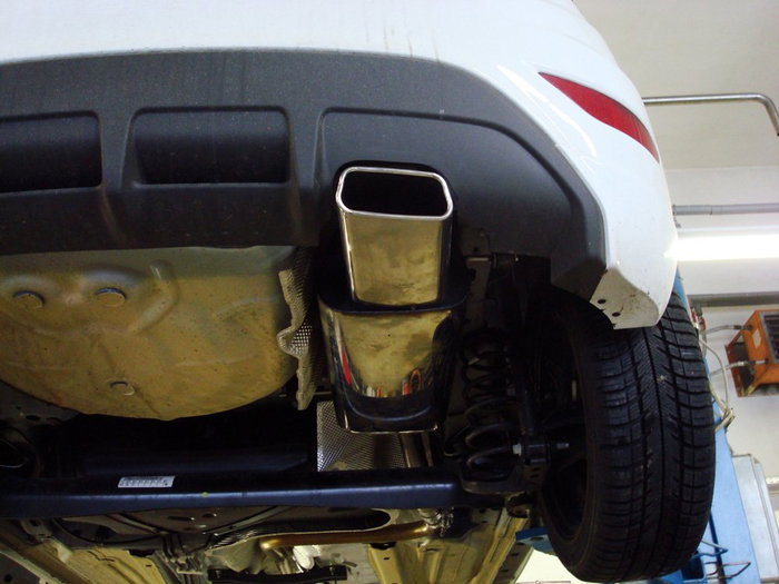 Fox Colas de escape plateado brillante para Ford Fiesta VII