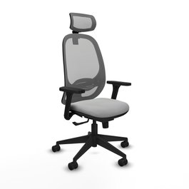 PIQUERAS Y CRESPO Silla de oficina Cilanco con mecanismo Sincro, Gris