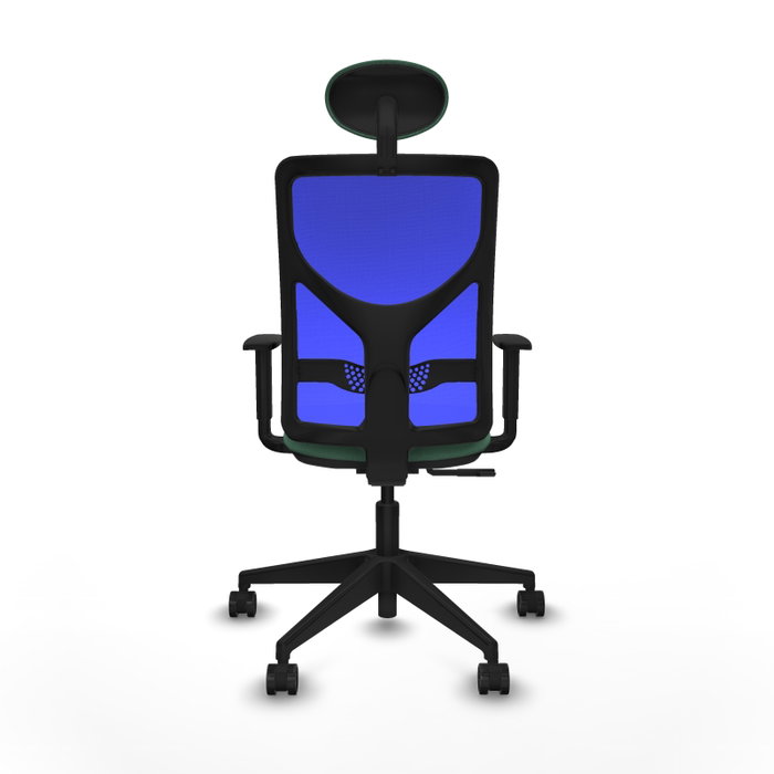 PIQUERAS Y CRESPO Silla de oficina Motilla con mecanismo Sincro, Tela Verde esmeralda y Malla Azul PIQUERAS Y CRESPO Silla de oficina Motilla con mecanismo Sincro, Tela Verde esmeralda y Malla Azul