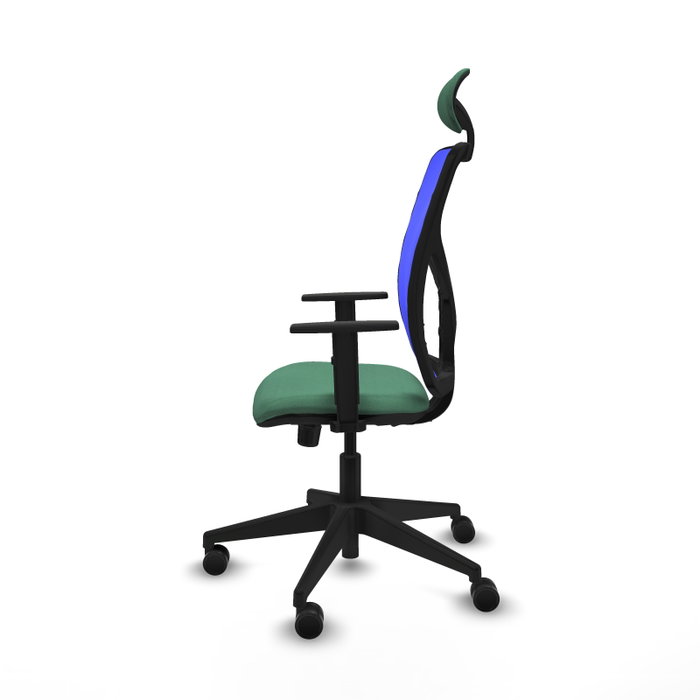 PIQUERAS Y CRESPO Silla de oficina Motilla con mecanismo Sincro, Tela Verde esmeralda y Malla Azul PIQUERAS Y CRESPO Silla de oficina Motilla con mecanismo Sincro, Tela Verde esmeralda y Malla Azul