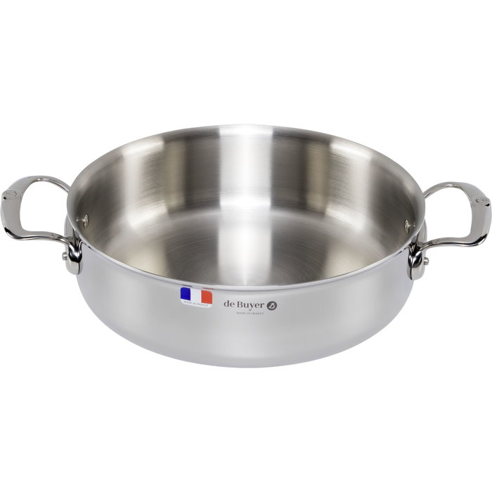 De Buyer Affinity Olla para salsas baja con tapa de 28 cm