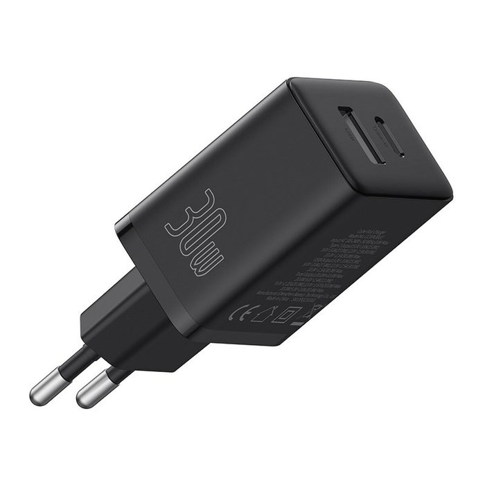 Baseus Cube Pro 30W USB-C USB-A - negro Baseus Cube Pro 30W USB-C USB-A - negro
