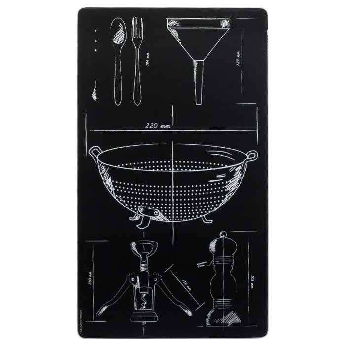 Cuisy Protector Vitrocerámica 52x30 cm para Cocina, Amplía Zona de Trabajo y Protege Superficies