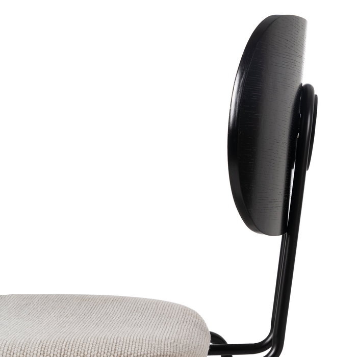 Silla Negro-Blanco Tejido-Metal Salón 48 X 55 X 82,50 cm (Set de 4)