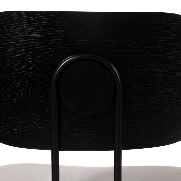 Silla Negro-Blanco Tejido-Metal Salón 48 X 55 X 82,50 cm (Set de 4)