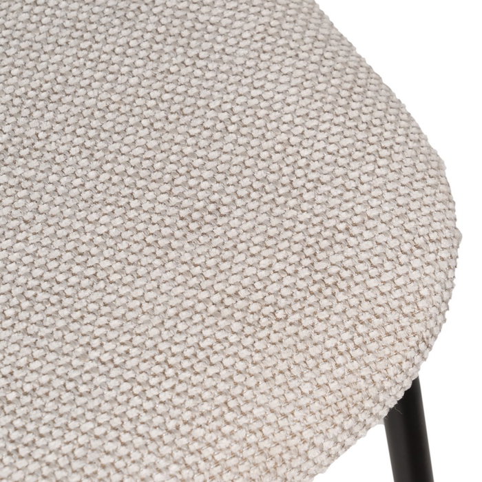 Silla Negro-Blanco Tejido-Metal Salón 48 X 55 X 82,50 cm (Set de 4)