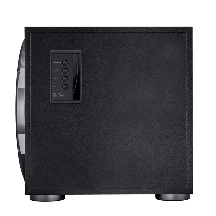 Trust GXT 658 Tytan Conjunto de Altavoces 5.1 180W (90W RMS) con Subwoofer de Madera, Compatible con PC, PS3, Xbox 360, Wii, Mando a Distancia, Negro