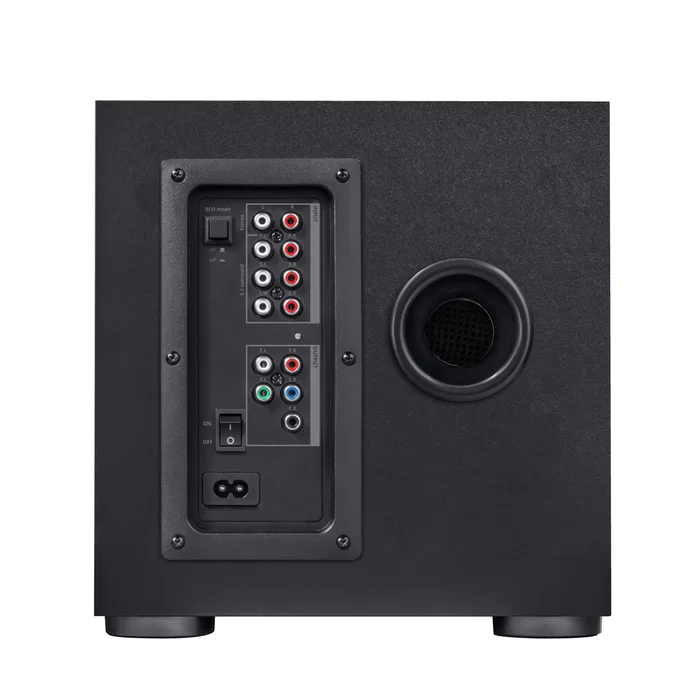 Trust GXT 658 Tytan Conjunto de Altavoces 5.1 180W (90W RMS) con Subwoofer de Madera, Compatible con PC, PS3, Xbox 360, Wii, Mando a Distancia, Negro