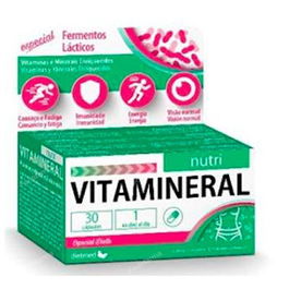 DIETMED Vitamineral Nutri 30Cap. con Probióticos, Vitaminas y Minerales para Reducir Cansancio y Apoyar el Sistema Inmunitario