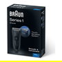 Braun Series 1 170 - Máquina de afeitar de láminas eléctrica, negro, lavable, a prueba de agua, con recortadora de precisión