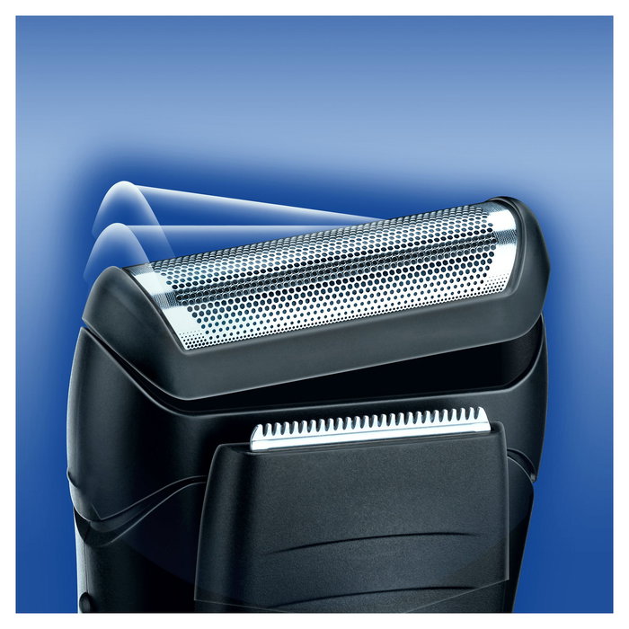 Braun Series 1 170 - Máquina de afeitar de láminas eléctrica, negro, lavable, a prueba de agua, con recortadora de precisión