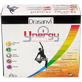 Drasanvi Ynergy Activo 36 Cápsulas - Complemento Alimenticio de Vitaminas, Minerales y Probióticos para Adultos