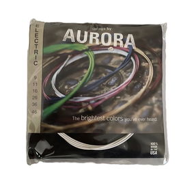 Aurora Strings Cuerdas para Guitarra Eléctrica 9-46 Recubiertas Níquel/Plata Níquel Tono Brillante Alta Calidad Made in USA