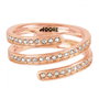 Adore Anillo Elegance SM Coil RG Rosa con 55 Cristales Swarovski, Talla 55