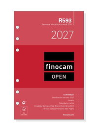Finocam Recambio Agenda Anual 2027 R593 Open 500 Apaisado