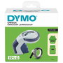 DYMO Omega - Prensa de Etiquetas Térmica de Impresión Directa Azul, para Uso Doméstico, Imprime en Etiquetas PVC hasta 9 mm