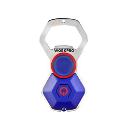Workpro Llavero 3 en 1 Multiusos con Spinner, Abrebotellas y Luz LED