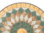 Ibergarden Set Mesa Mosaico Ocre con 2 Sillas Forja Negra Metal Cerámica 100x30x65cm