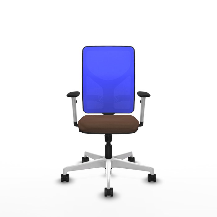 PIQUERAS Y CRESPO Silla de oficina Motilla con mecanismo Sincro, Tela Marrón oscuro y Malla Azul PIQUERAS Y CRESPO Silla de oficina Motilla con mecanismo Sincro, Tela Marrón oscuro y Malla Azul