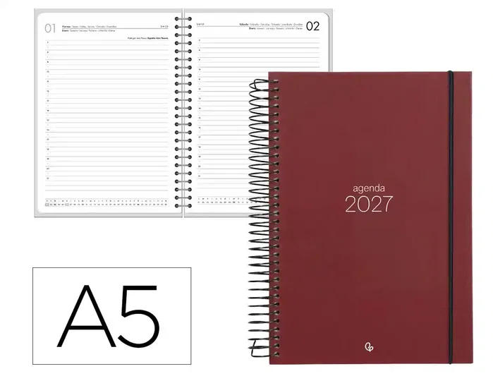 Liderpapel Agenda Olbia 2027 Día Página A5 Rojo Liderpapel Agenda Olbia 2027 Día Página A5 Rojo