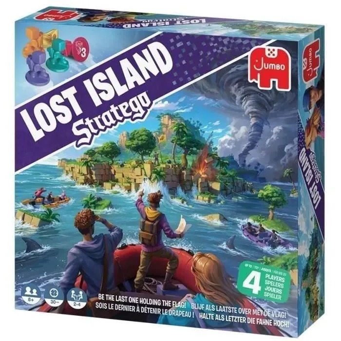 Dujardin DUJ8710126021958 STRATEGO LOST ISLAND Juego de estrategia Encuentra la bandera oculta antes de que desaparezca