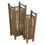 Ixia Set de 2 Paragüeros Natural Bambú 24,5x24,5x62 cm