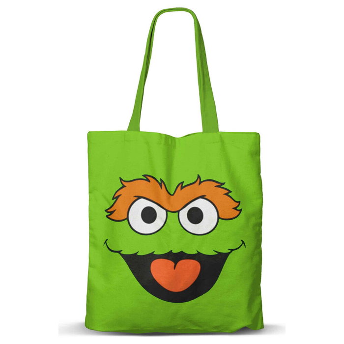Karactermania Bolsa Shopping Fan Face Óscar el Gruñón Verde