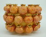 DKD Home Decor Jarrón Gres Granada Naranja y Amarillo