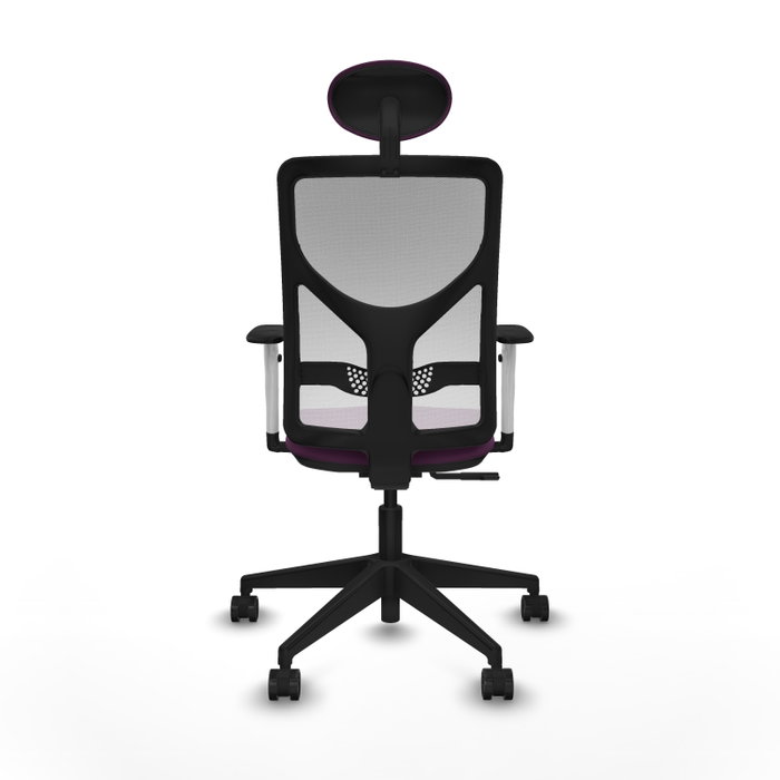 PIQUERAS Y CRESPO Silla de oficina Motilla con mecanismo Sincro, Morado y Blanco