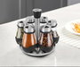 Quttin Set de 6 Especieros de Vidrio con Soporte Metálico