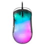 Mars Gaming MMGLOW Ratón Gaming Óptico 12800 DPI RGB Chroma-Glow, 7 Botones, Switches Huano, Cable Paracord, para PC, PS5, Xbox Series X