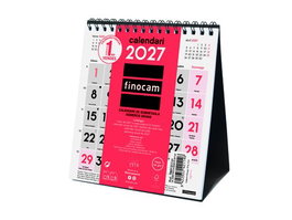 Finocam Calendario de Sobremesa Triangular 2027 en Catalán XS 140x150