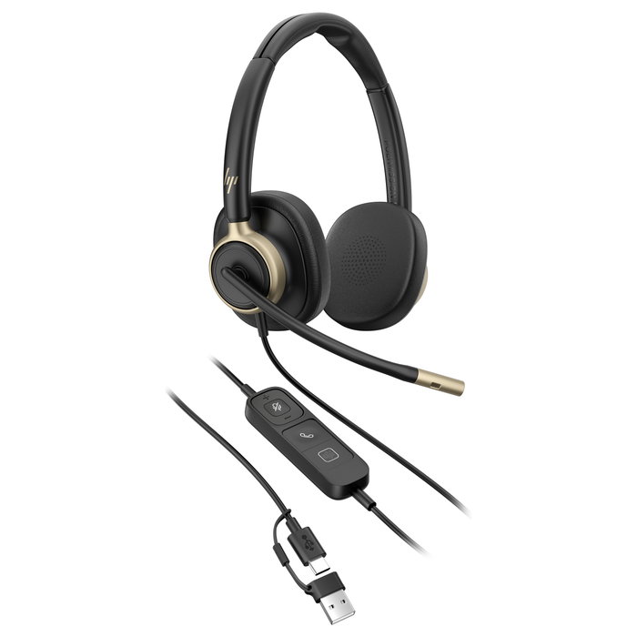 Poly HP Mission 825 Stereo USB Negro Poly HP Mission 825 Stereo USB Negro