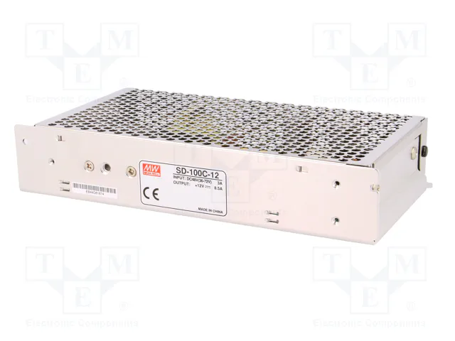 MEAN WELL SD-100C-12 Convertidor DC/DC 102W 36-72VDC a 12VDC 8,5A MEAN WELL SD-100C-12 Convertidor DC/DC 102W 36-72VDC a 12VDC 8,5A