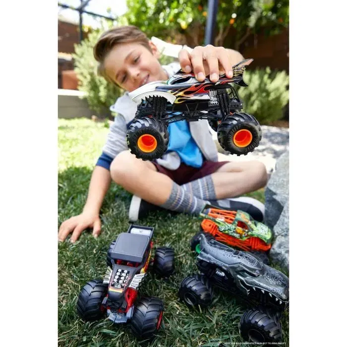 Hot Wheels Monster Truck 1:24 FYJ83 - Coche de juguete pequeño para niños a partir de 3 años, modelo aleatorio