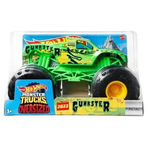 Hot Wheels Monster Truck 1:24 FYJ83 - Coche de juguete pequeño para niños a partir de 3 años, modelo aleatorio