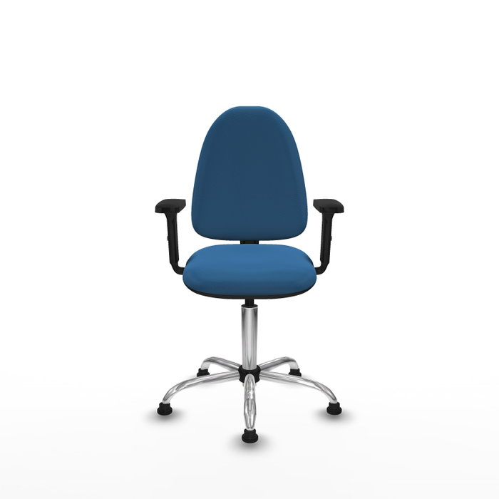 PIQUERAS Y CRESPO Silla de oficina Aýna Azul claro con Base cromada