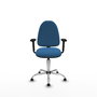 PIQUERAS Y CRESPO Silla de oficina Aýna Azul claro con Base cromada