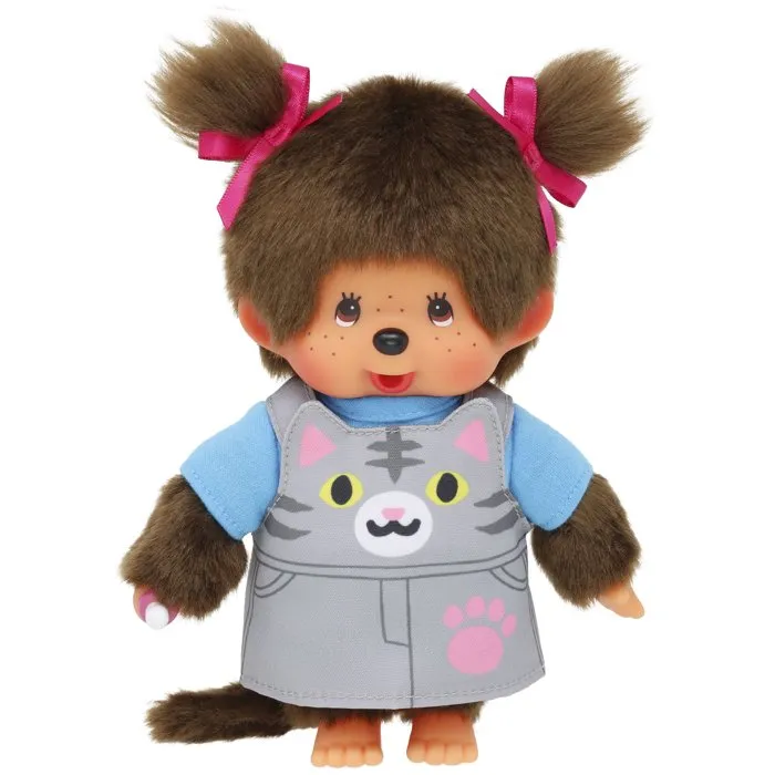 Monchhichi Peluche Mono de Gato Rosa - 20 cm - MON3701405832766