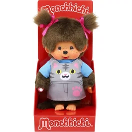 Monchhichi Peluche Mono de Gato Rosa - 20 cm - MON3701405832766