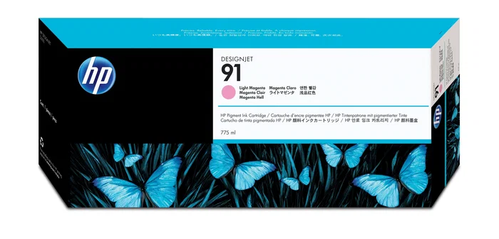 HP Cartucho de Tinta DesignJet 91 Magenta Claro 775 ml C9471A HP Cartucho de Tinta DesignJet 91 Magenta Claro 775 ml C9471A