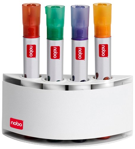 Nobo Soporte magnético para 4 rotuladores de pizarra Nobo Soporte magnético para 4 rotuladores de pizarra